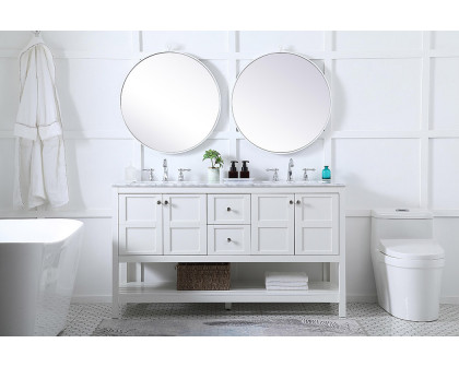 Elegant Bathroom Vanity - White, L 60" (VF16560DWH)