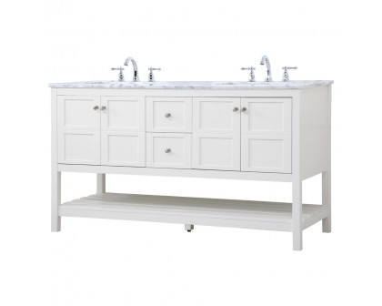 Elegant Bathroom Vanity - White, L 60" (VF16560DWH)