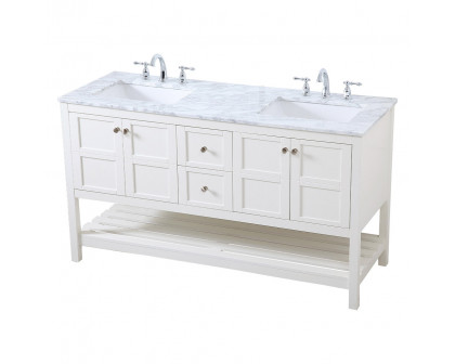 Elegant Bathroom Vanity - White, L 60" (VF16560DWH)