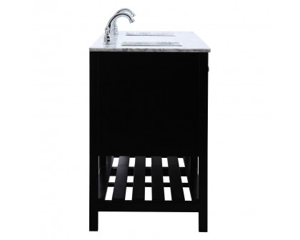 Elegant Bathroom Vanity - Black, L 72" (VF16572DBK)