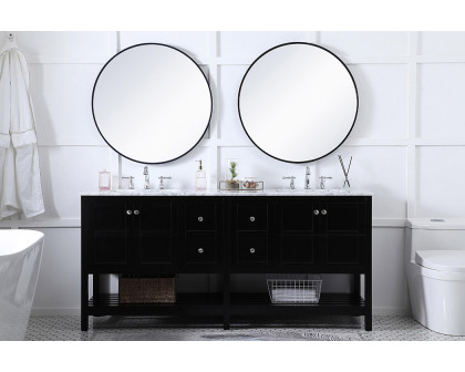 Elegant Bathroom Vanity - Black, L 72" (VF16572DBK)