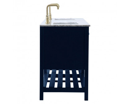 Elegant Bathroom Vanity - Blue, L 72" (VF16572DBL)