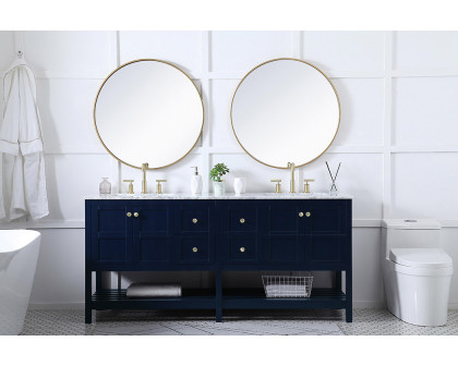 Elegant Bathroom Vanity - Blue, L 72" (VF16572DBL)