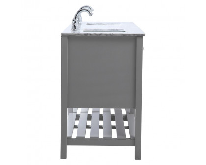 Elegant Bathroom Vanity - Gray, L 72" (VF16572DGR)