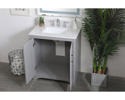 Elegant Bathroom Vanity - Gray (VF17030GR-BS)