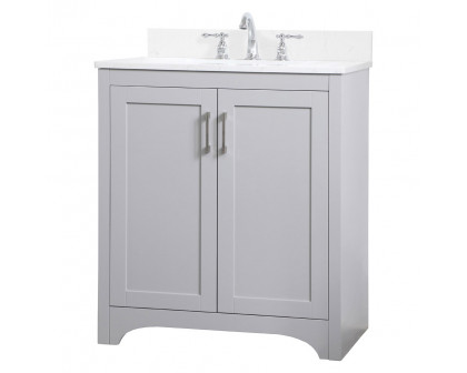 Elegant Bathroom Vanity - Gray (VF17030GR-BS)