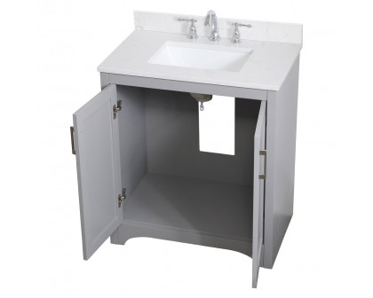 Elegant Bathroom Vanity - Gray (VF17030GR-BS)