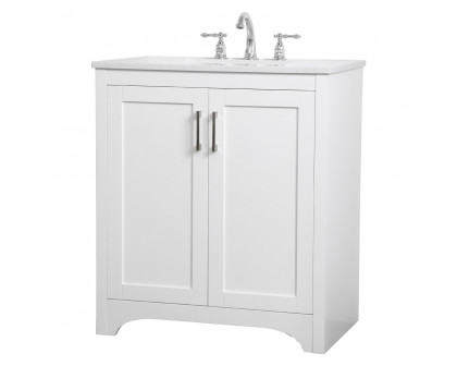 Elegant Bathroom Vanity - White (VF17030WH)