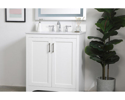 Elegant Bathroom Vanity - White (VF17030WH-BS)