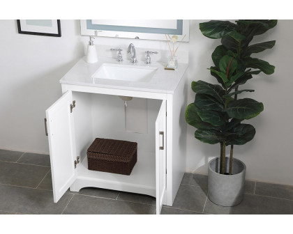 Elegant Bathroom Vanity - White (VF17030WH-BS)