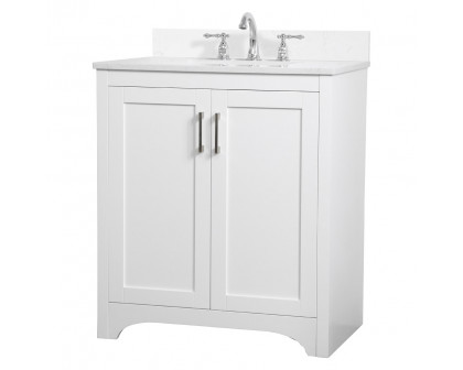 Elegant Bathroom Vanity - White (VF17030WH-BS)