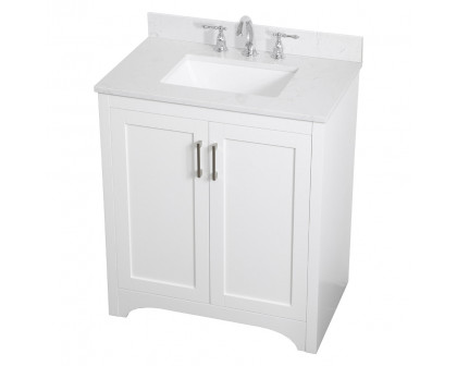 Elegant Bathroom Vanity - White (VF17030WH-BS)