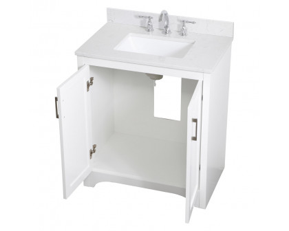 Elegant Bathroom Vanity - White (VF17030WH-BS)