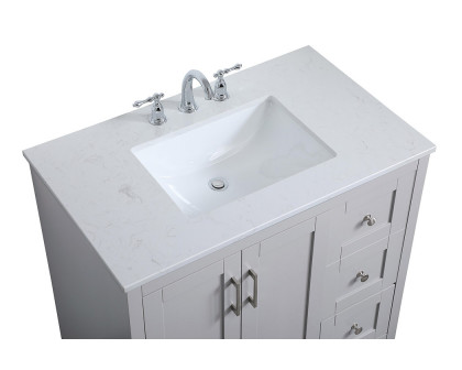 Elegant Bathroom Vanity - Gray (VF17036GR)