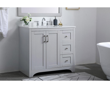 Elegant Bathroom Vanity - Gray (VF17036GR)