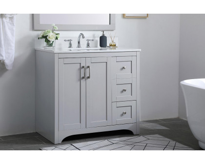 Elegant Bathroom Vanity - Gray (VF17036GR-BS)