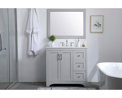 Elegant Bathroom Vanity - Gray (VF17036GR-BS)