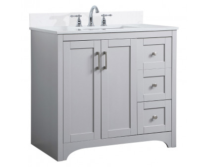 Elegant Bathroom Vanity - Gray (VF17036GR-BS)