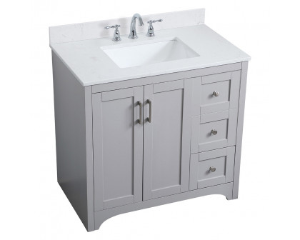 Elegant Bathroom Vanity - Gray (VF17036GR-BS)