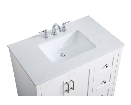 Elegant Bathroom Vanity - White (VF17036WH)