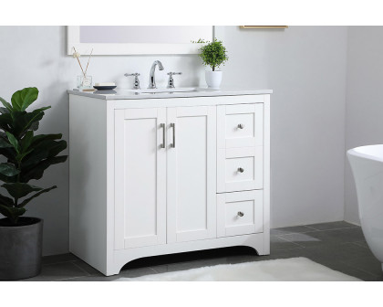 Elegant Bathroom Vanity - White (VF17036WH)