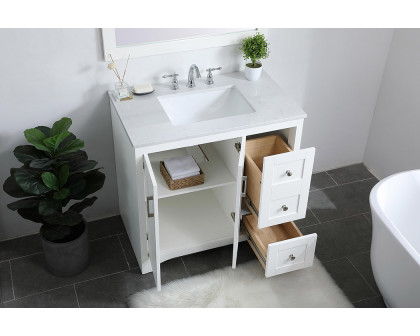 Elegant Bathroom Vanity - White (VF17036WH)