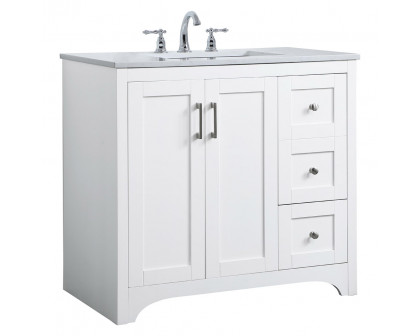 Elegant Bathroom Vanity - White (VF17036WH)