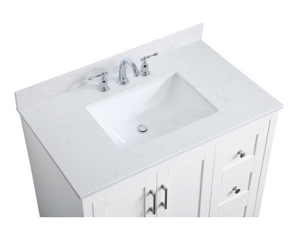 Elegant Bathroom Vanity - White (VF17036WH-BS)