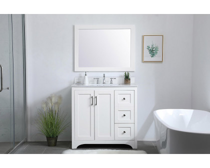 Elegant Bathroom Vanity - White (VF17036WH-BS)