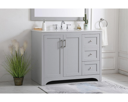 Elegant Bathroom Vanity - Gray (VF17042GR)