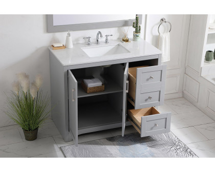 Elegant Bathroom Vanity - Gray (VF17042GR)