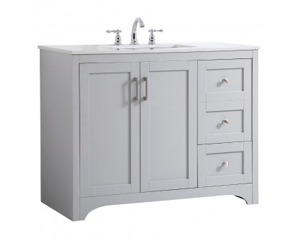 Elegant Bathroom Vanity - Gray (VF17042GR)