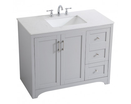 Elegant Bathroom Vanity - Gray (VF17042GR)