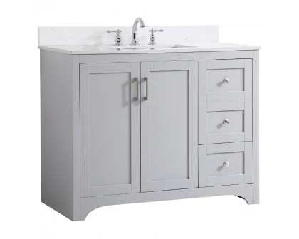 Elegant Bathroom Vanity - Gray (VF17042GR-BS)