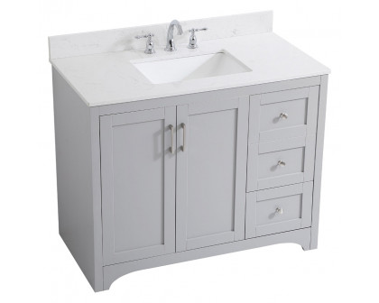 Elegant Bathroom Vanity - Gray (VF17042GR-BS)