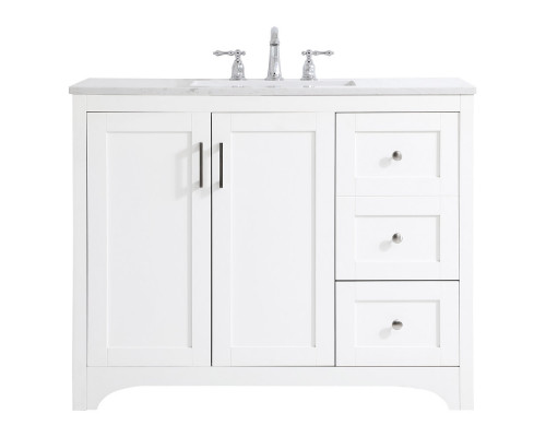 Elegant Bathroom Vanity - White (VF17042WH)