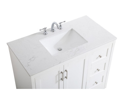 Elegant Bathroom Vanity - White (VF17042WH)