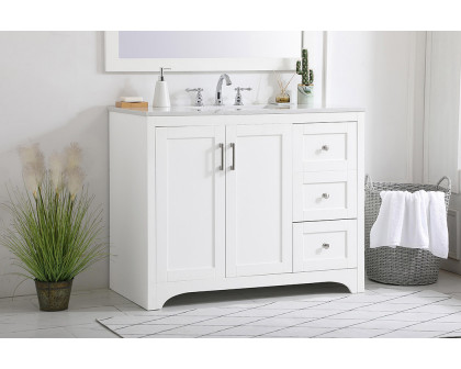 Elegant Bathroom Vanity - White (VF17042WH)