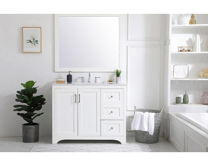 Elegant Bathroom Vanity - White (VF17042WH)