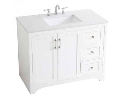 Elegant Bathroom Vanity - White (VF17042WH)