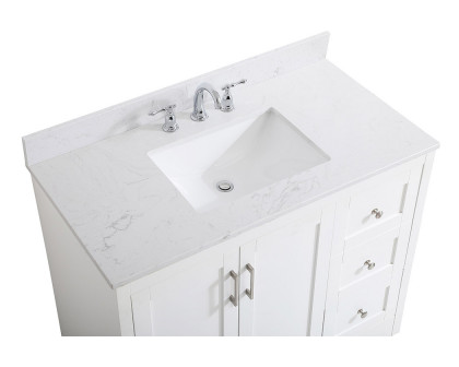 Elegant Bathroom Vanity - White (VF17042WH-BS)