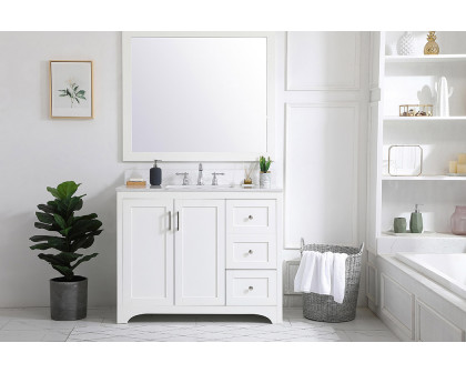 Elegant Bathroom Vanity - White (VF17042WH-BS)