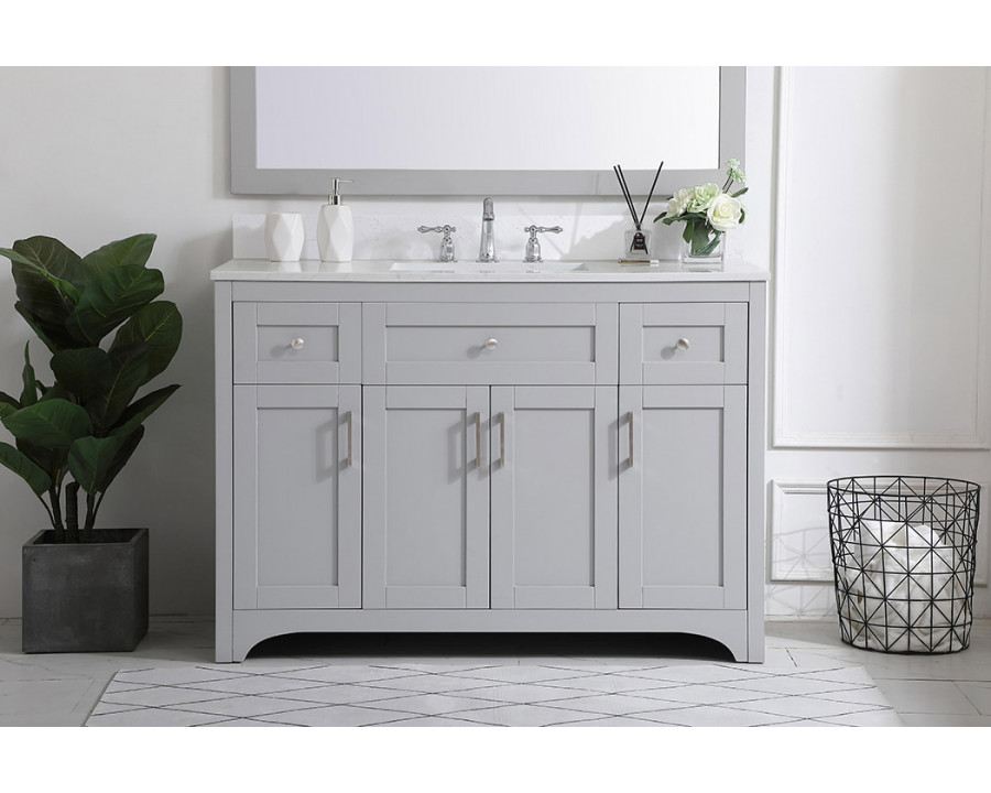 Elegant Bathroom Vanity - Gray (VF17048GR-BS)