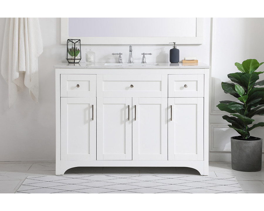 Elegant Bathroom Vanity - White (VF17048WH)