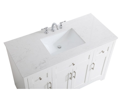 Elegant Bathroom Vanity - White (VF17048WH)