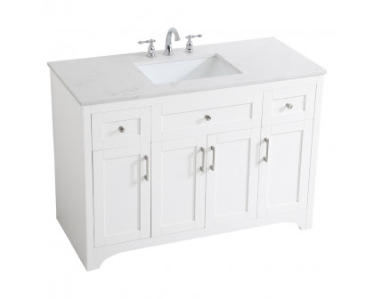 Elegant Bathroom Vanity - White (VF17048WH)