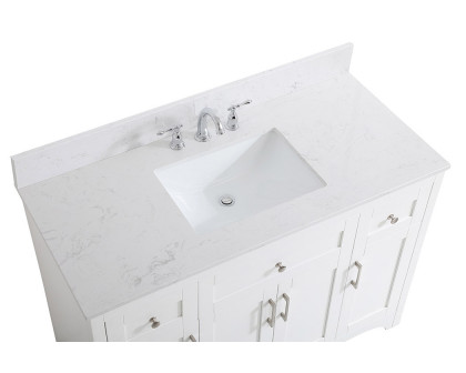 Elegant Bathroom Vanity - White (VF17048WH-BS)