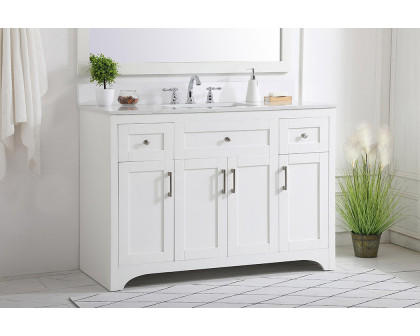 Elegant Bathroom Vanity - White (VF17048WH-BS)