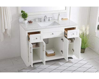 Elegant Bathroom Vanity - White (VF17048WH-BS)