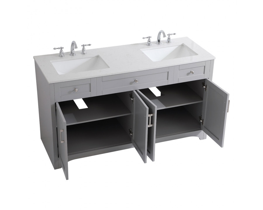 Elegant Bathroom Vanity - Gray (VF17060DGR)